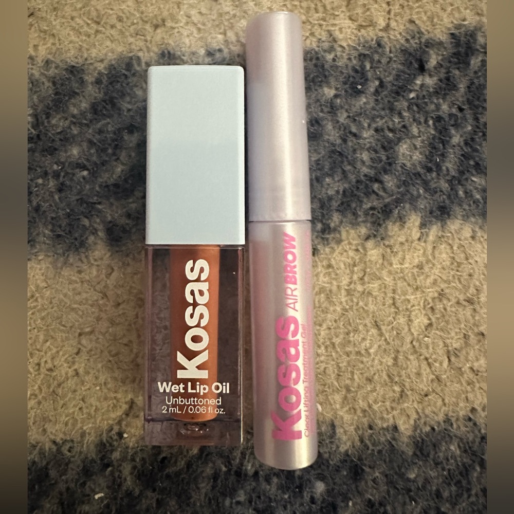 Kosas Wet Lip Oil and Air Brow Gel - Mini Size